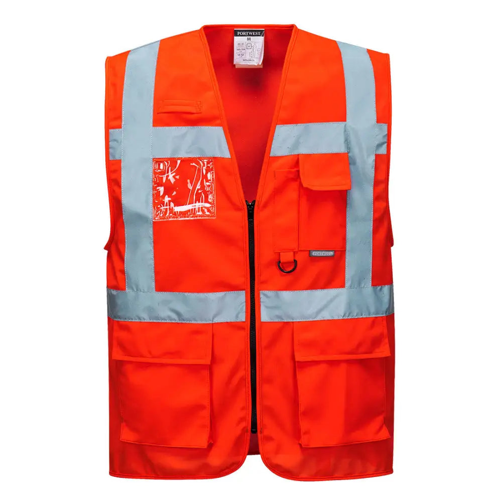 Portwest Berlin Hi-Vis Executive Vest - Orange / 4XL