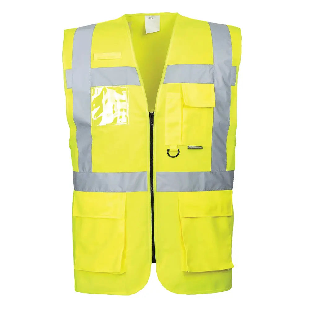 Portwest Berlin Hi-Vis Executive Vest - Yellow / 4XL