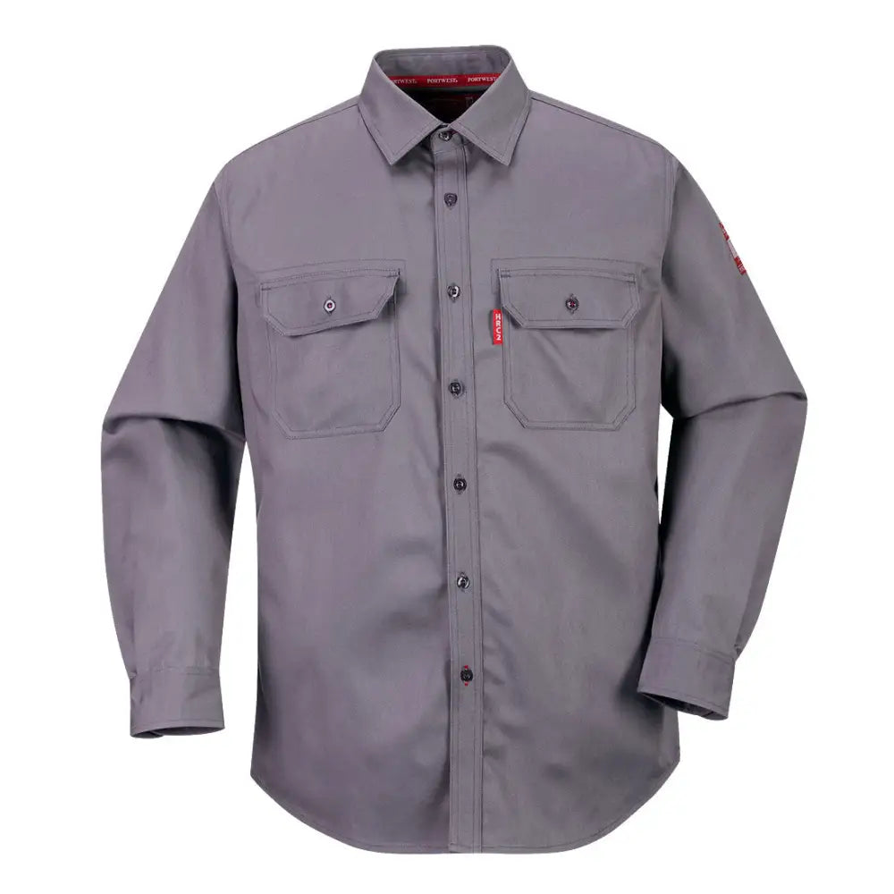 Portwest Bizflame 88/12 FR Work Shirt - Grey / 4XL