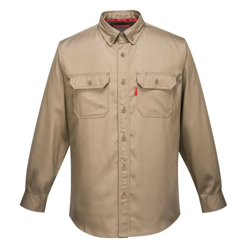 Portwest Bizflame 88/12 FR Work Shirt - Khaki / 4XL
