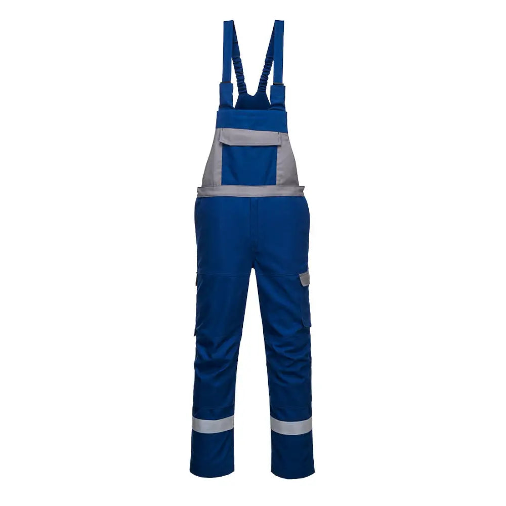 Portwest Bizflame Industry Two Tone Bib and Brace - Royal Blue / L