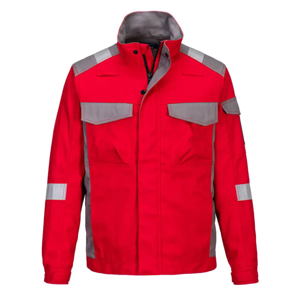 Portwest Bizflame Industry Two Tone Jacket - Red / L