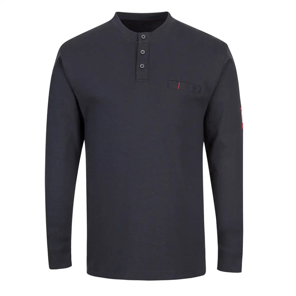 Portwest Bizflame Knit Antistatic FR Henley - Navy / L