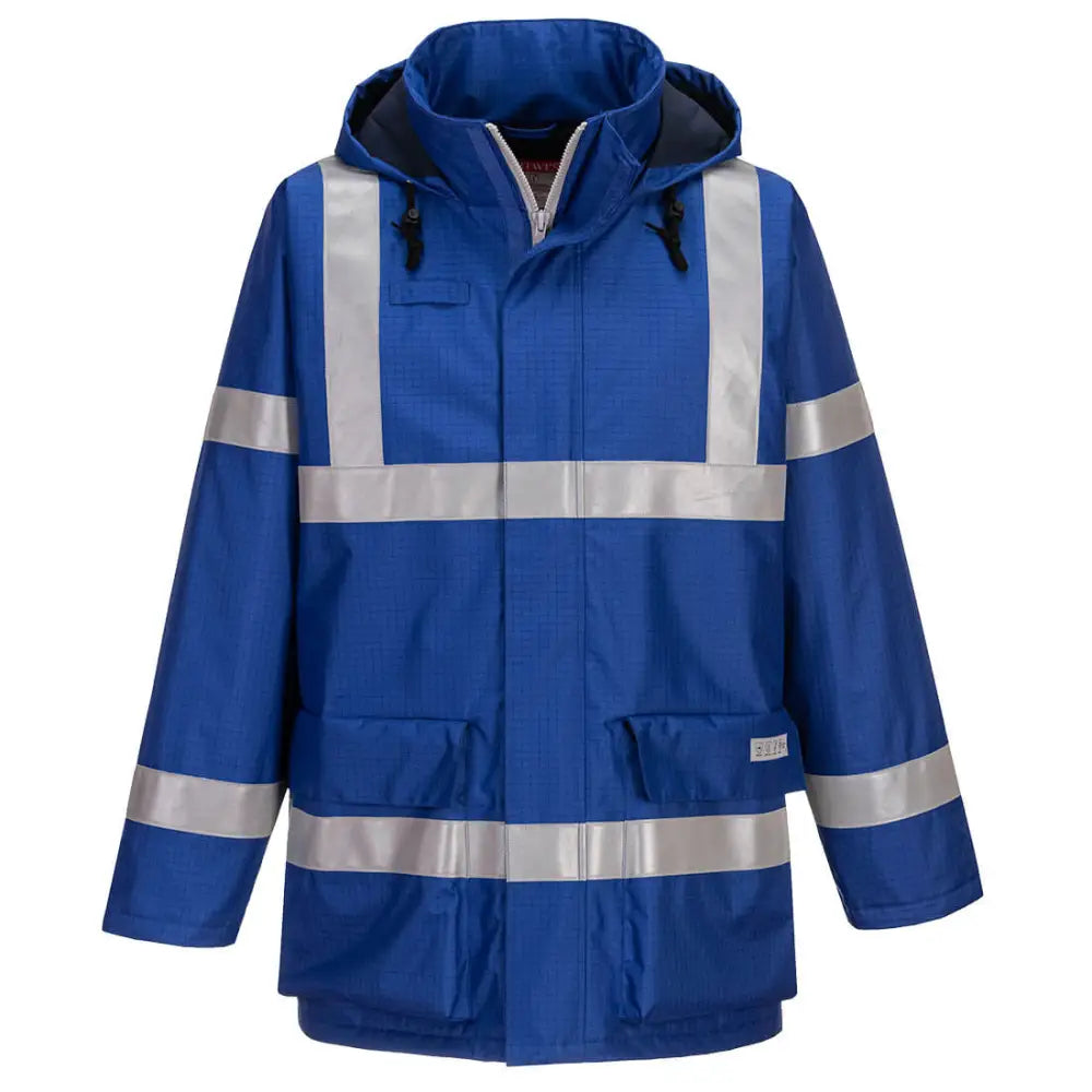 Portwest Bizflame Rain Anti-Static FR Jacket - Royal Blue / M