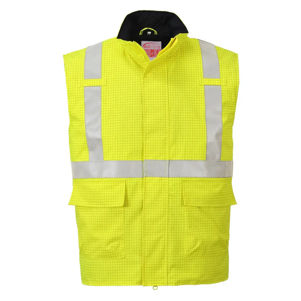 Portwest Bizflame Rain Hi-Vis Anti-static FR Bodywarmer - Orange / L