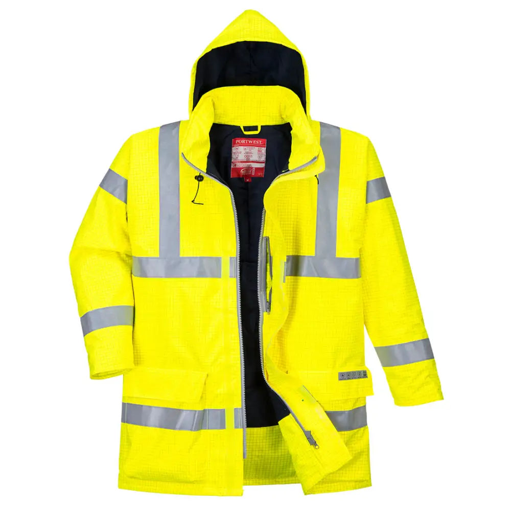 Portwest Bizflame Rain Hi-Vis Antistatic FR Jacket - Orange / 4XL