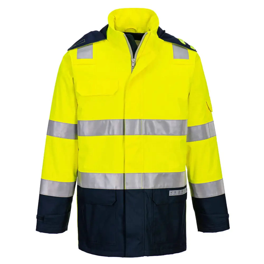 Portwest Bizflame Rain+ Hi-Vis Light Arc Jacket - L