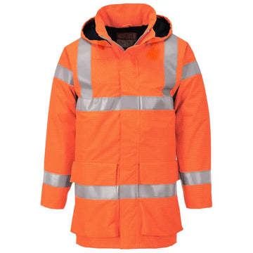 Portwest Bizflame Rain Hi-Vis Multi Lite Jacket - Orange / L