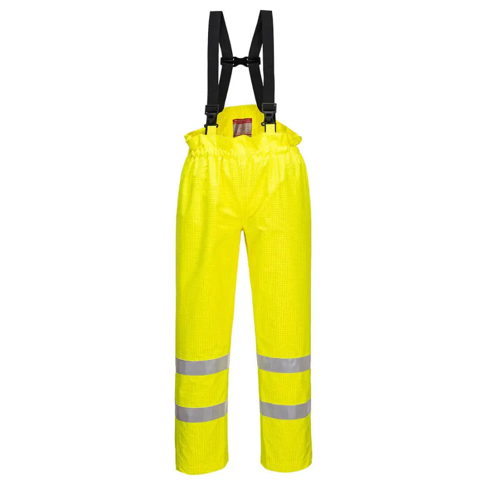 Portwest Bizflame Rain Unlined Hi-Vis Antistatic FR Trousers - Yellow / 4XL