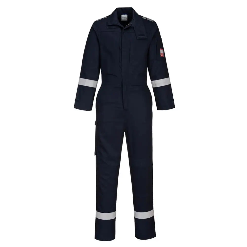 Portwest Bizflame Work Lightweight Stretch Panelled Coverall - Navy / L