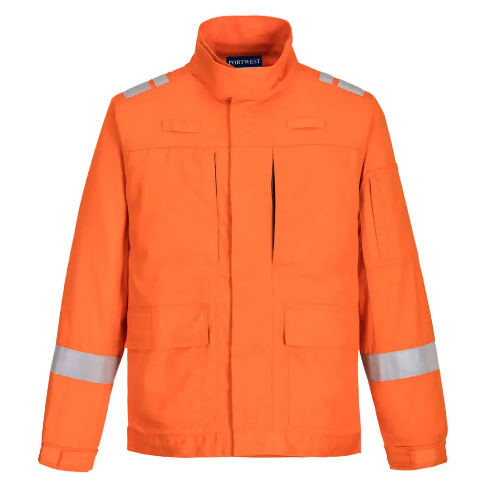 Portwest Bizflame Work Lightweight Stretch Panelled Jacket - Orange / L