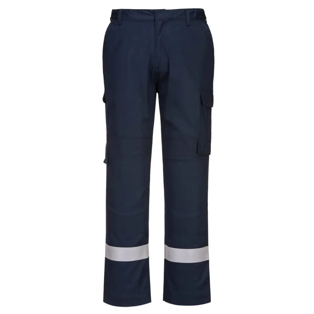 Portwest Bizflame Work Lightweight Stretch Panelled Trousers - Navy / L