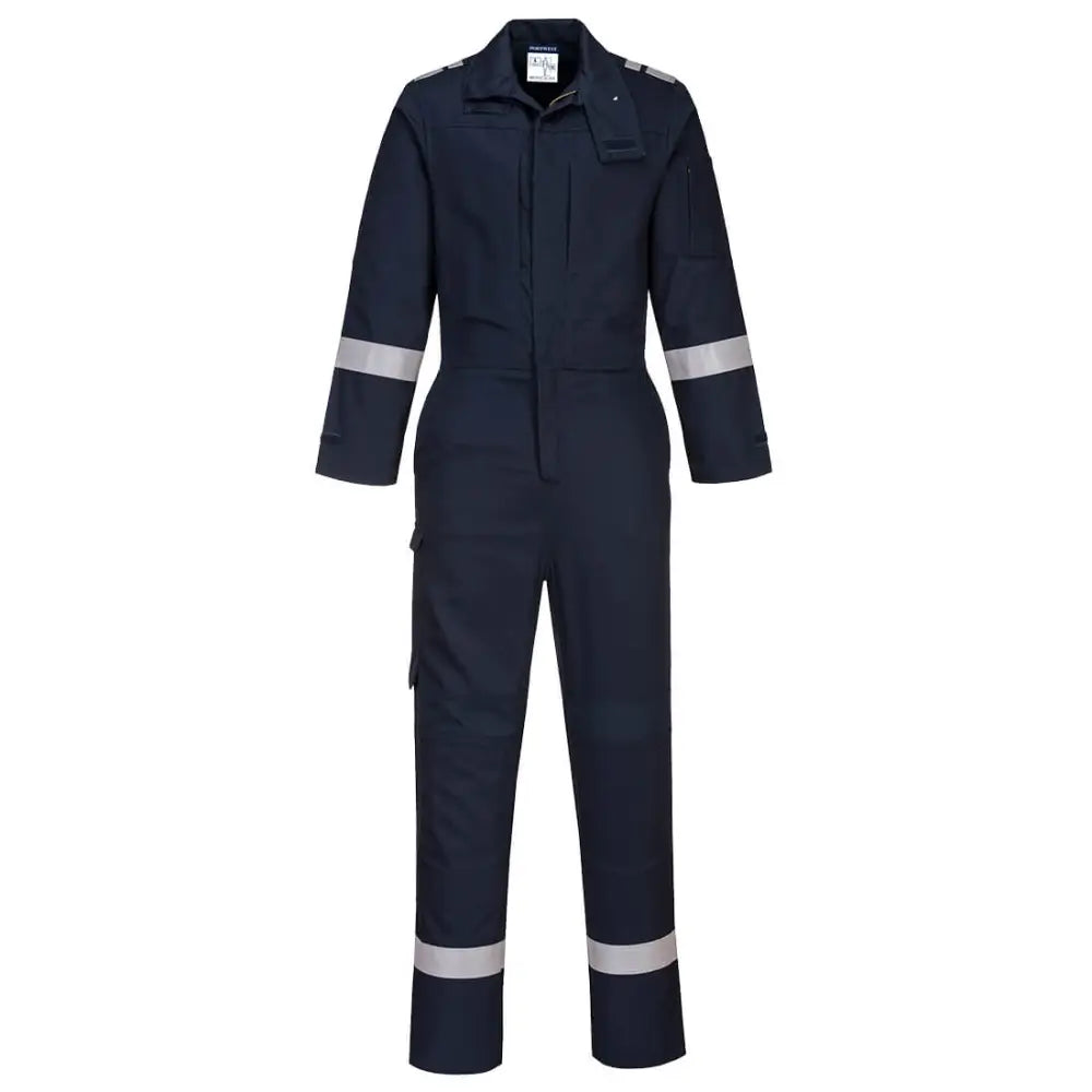 Portwest Bizflame Work Stretch Panelled Coverall - Navy / L