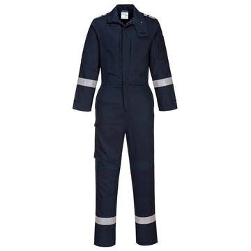 Portwest Bizflame Work Stretch Panelled Coverall - Navy / L