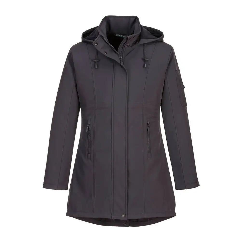 Portwest Carla Women’s Softshell Jacket (3L) - Charcoal Grey / L