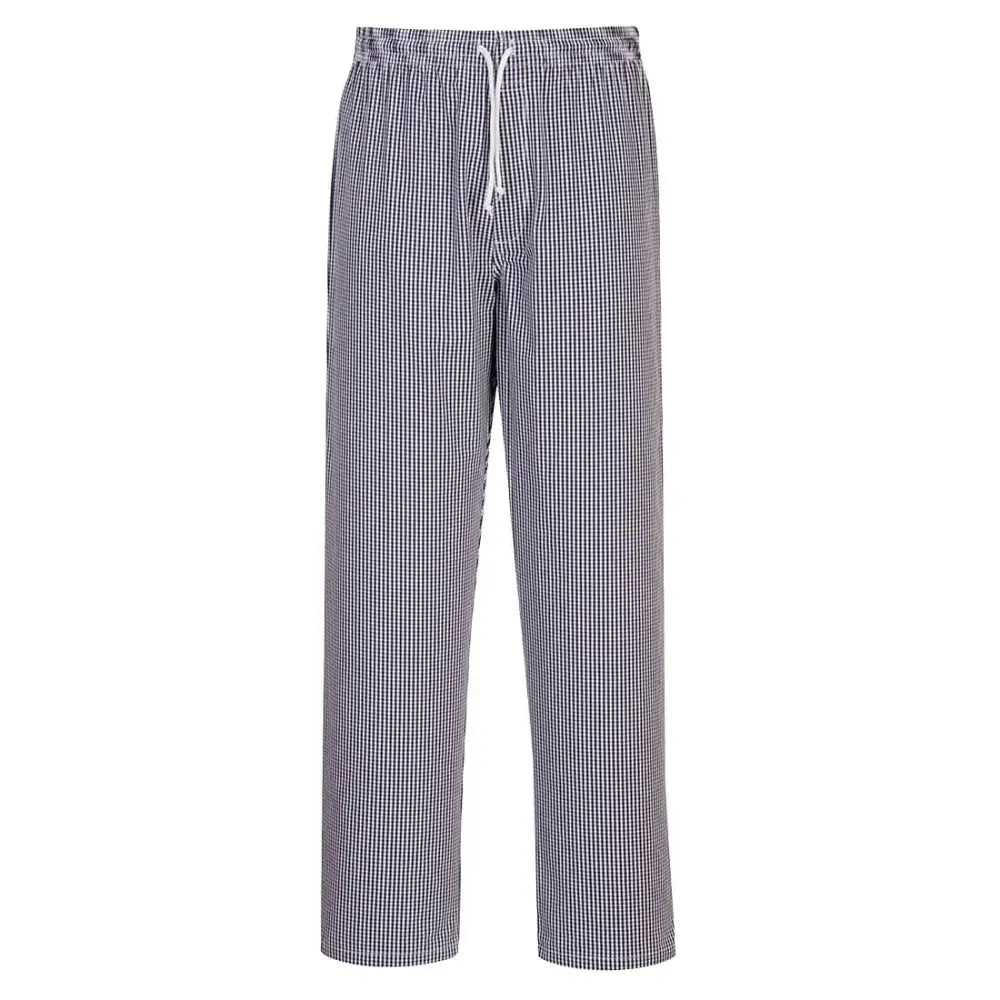 Portwest Chef’s Bromley Trousers - Blue Check Tall / L