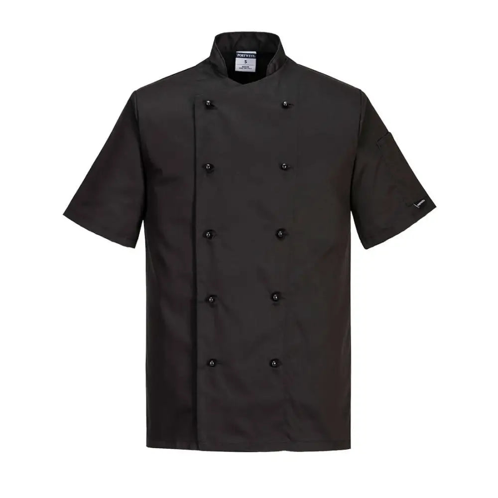 Portwest Chef’s Kent Jacket S/S - Black / 4XL