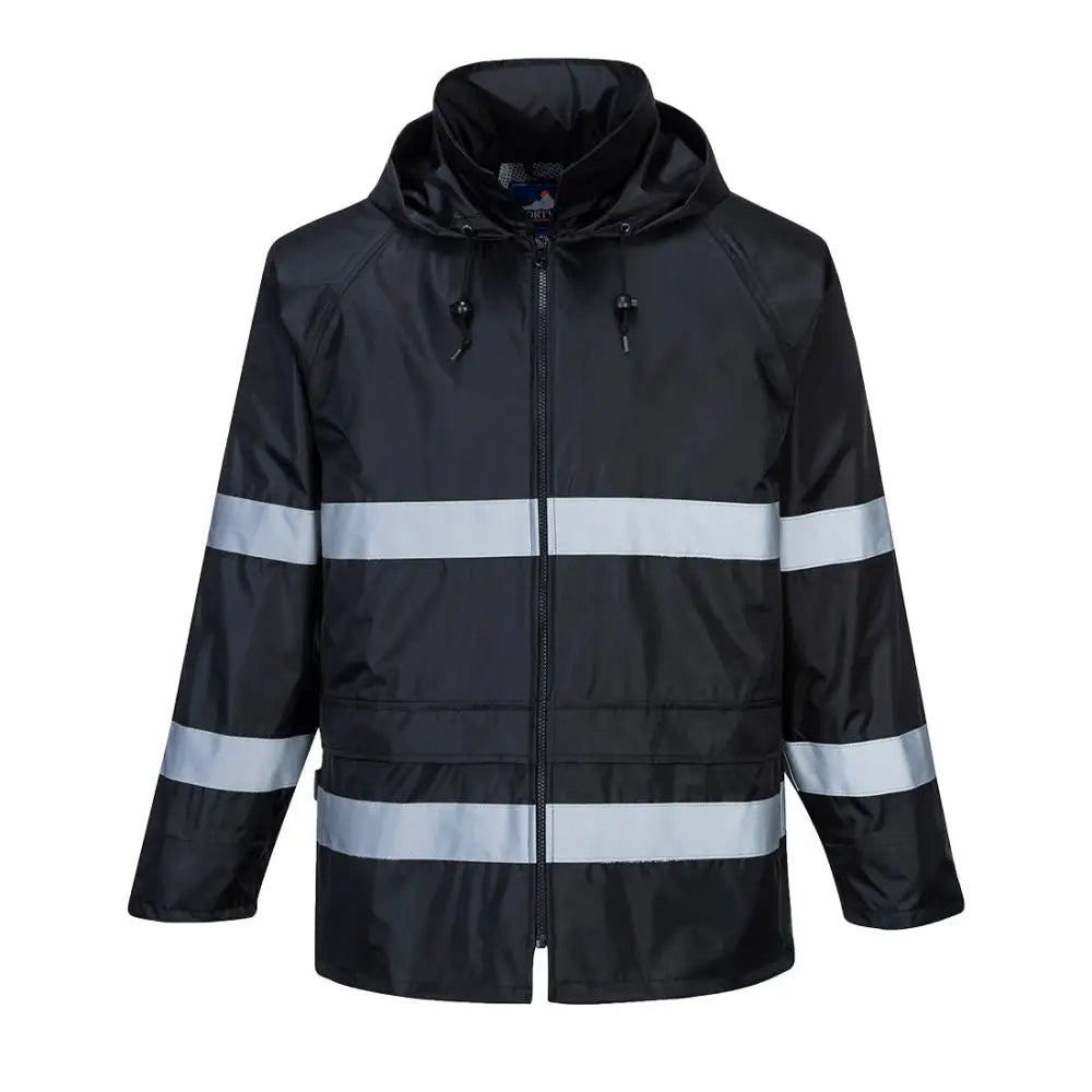 Portwest Classic Iona Rain Jacket - Black / 4XL