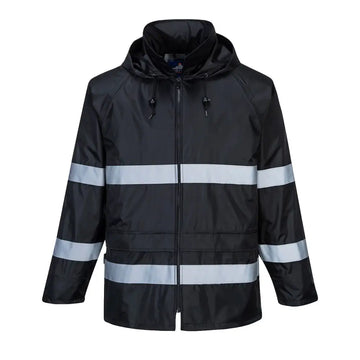 Portwest Classic Iona Rain Jacket - Black / 4XL