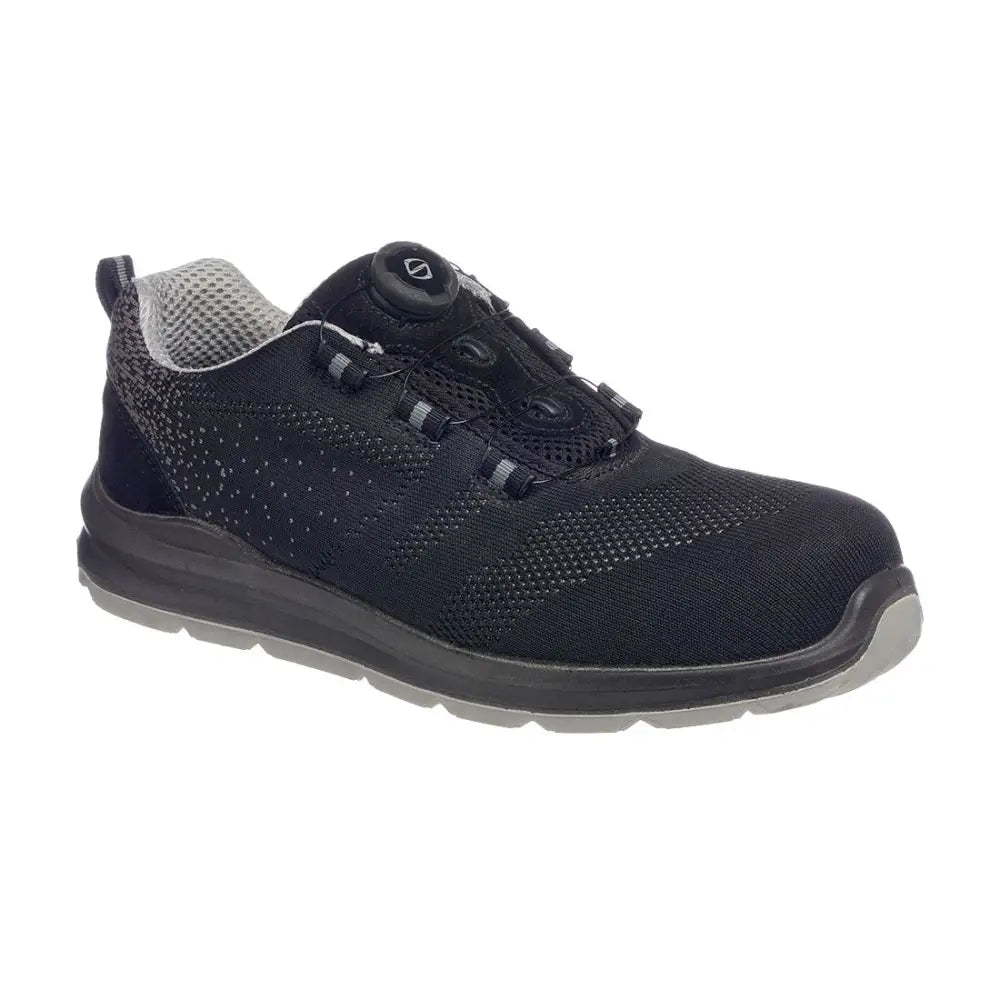 Portwest Portwest Composite Wire Lace Safety Trainer Knit S1P - Black/Grey / 36