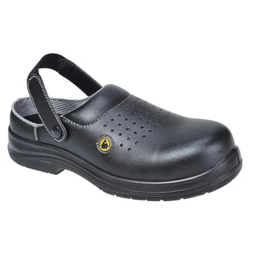 Portwest Portwest Compositelite ESD Perforated Safety Clog SB AE - Black / 35