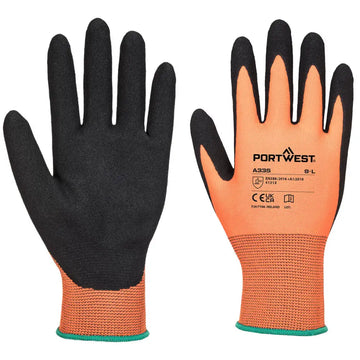 Portwest Dermi-Grip NPR15 Nitrile Sandy Glove - Orange/Black / L