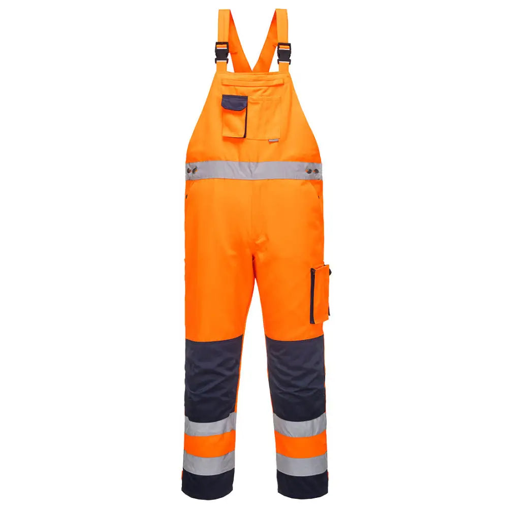 Portwest Dijon Hi-Vis Contrast Work Bib and Brace - L