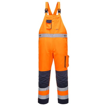 Portwest Dijon Hi-Vis Contrast Work Bib and Brace - L