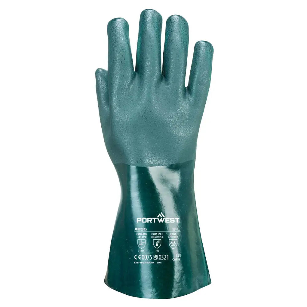 Portwest Double Dipped PVC Gauntlet 35cm - L