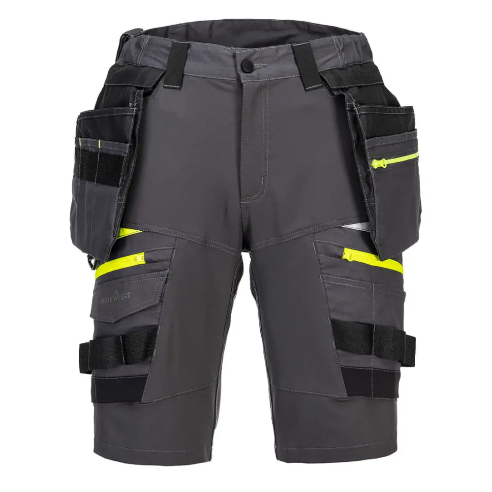 Portwest DX4 Detachable Holster Pocket Shorts - Metal Grey / 26