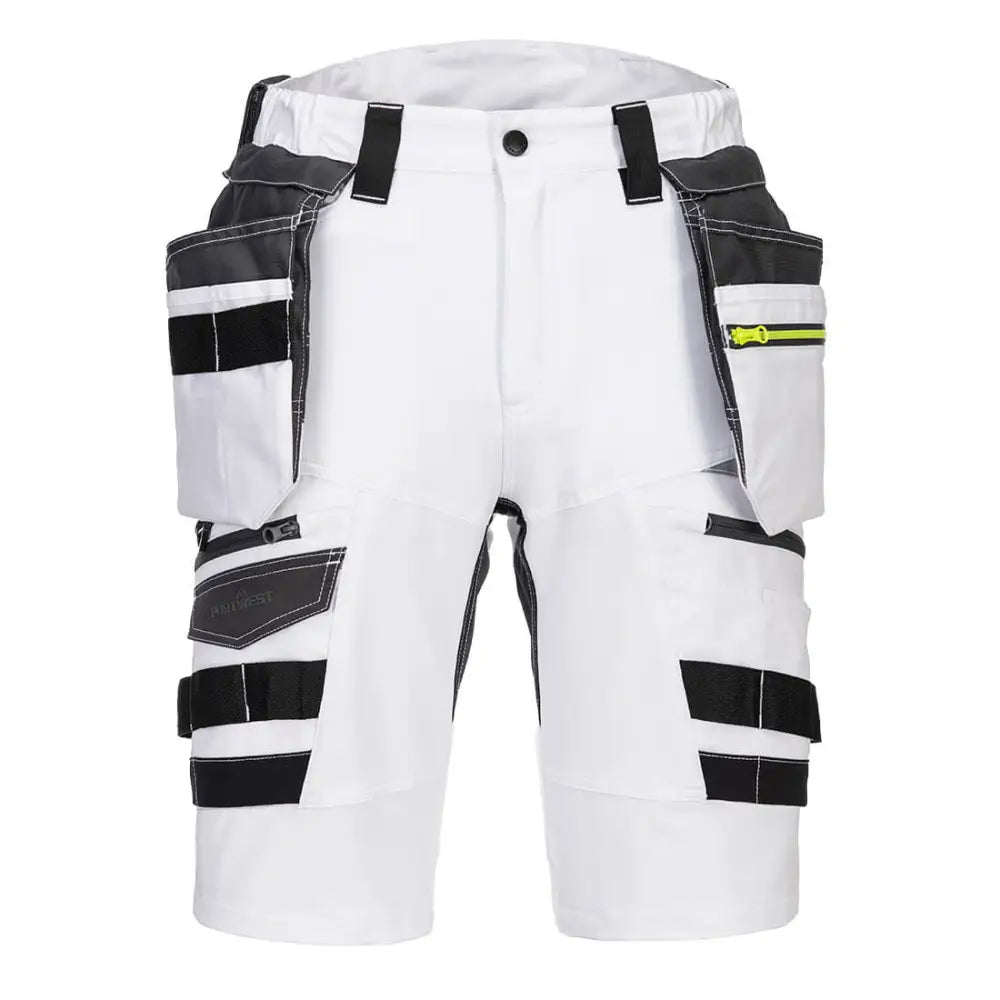 Portwest DX4 Detachable Holster Pocket Shorts - White / 26