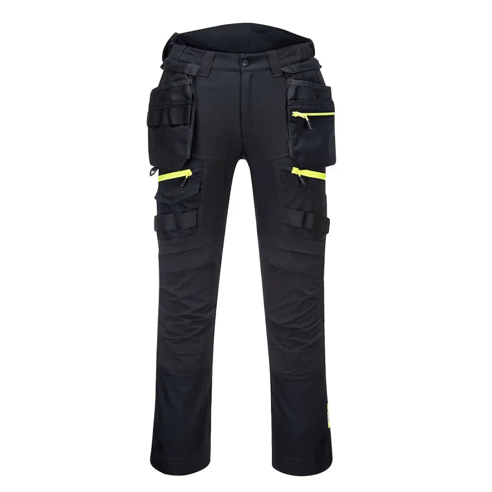 Portwest DX4 Detachable Holster Pocket Trousers - Black / 26