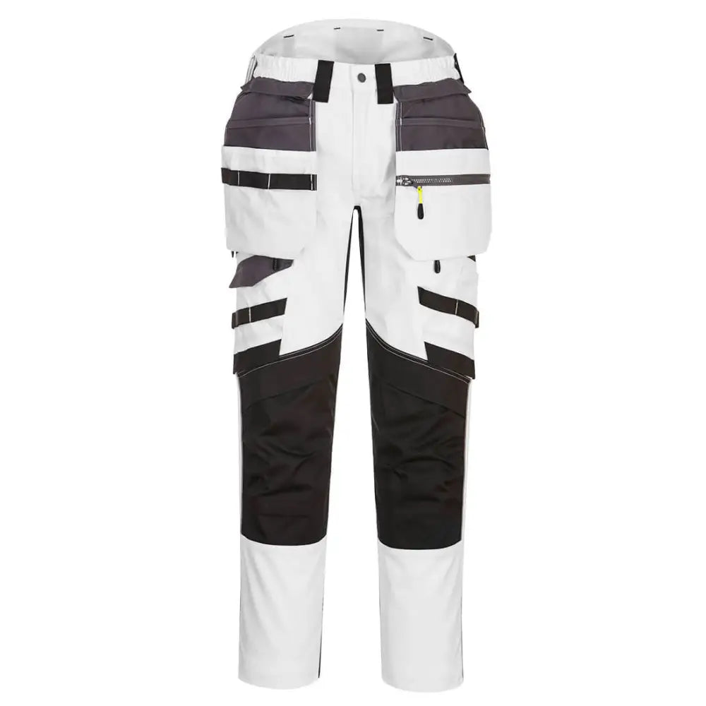 Portwest DX4 Detachable Holster Pocket Trousers - White/Grey / 28