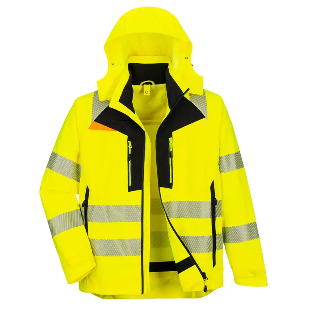 Portwest DX4 Hi-Vis 4-in-1 Jacket - Yellow/Black / 4XL