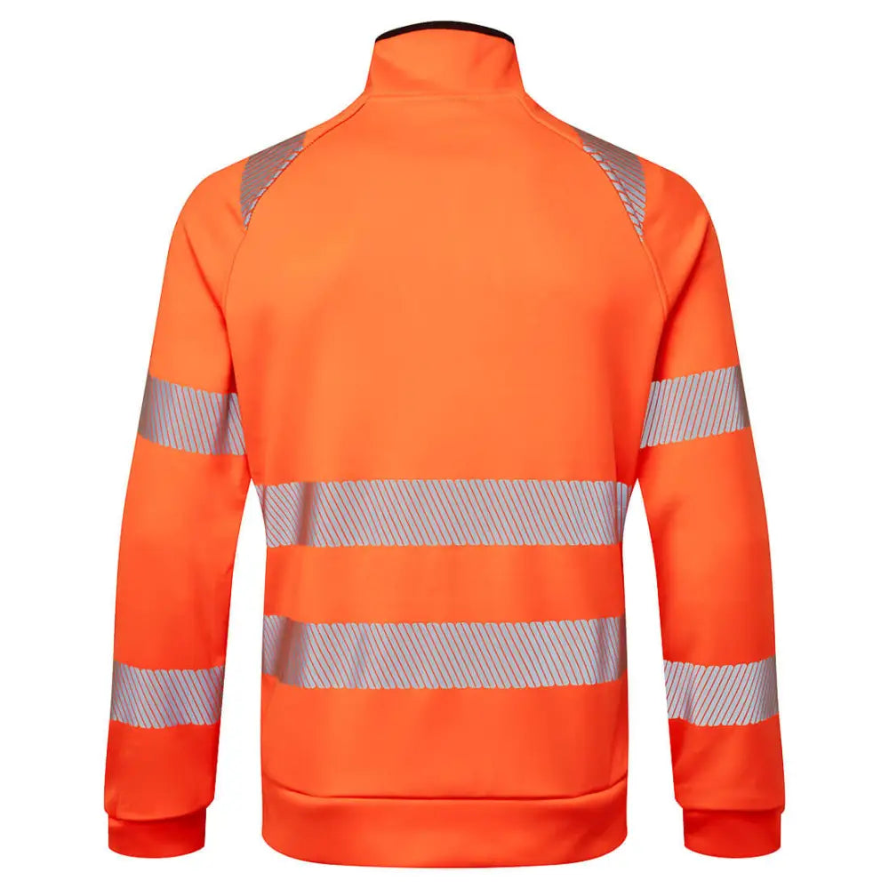 Portwest DX4 Hi-Vis Funnel Neck Zipped Sweatshirt - Orange/Black / 4XL