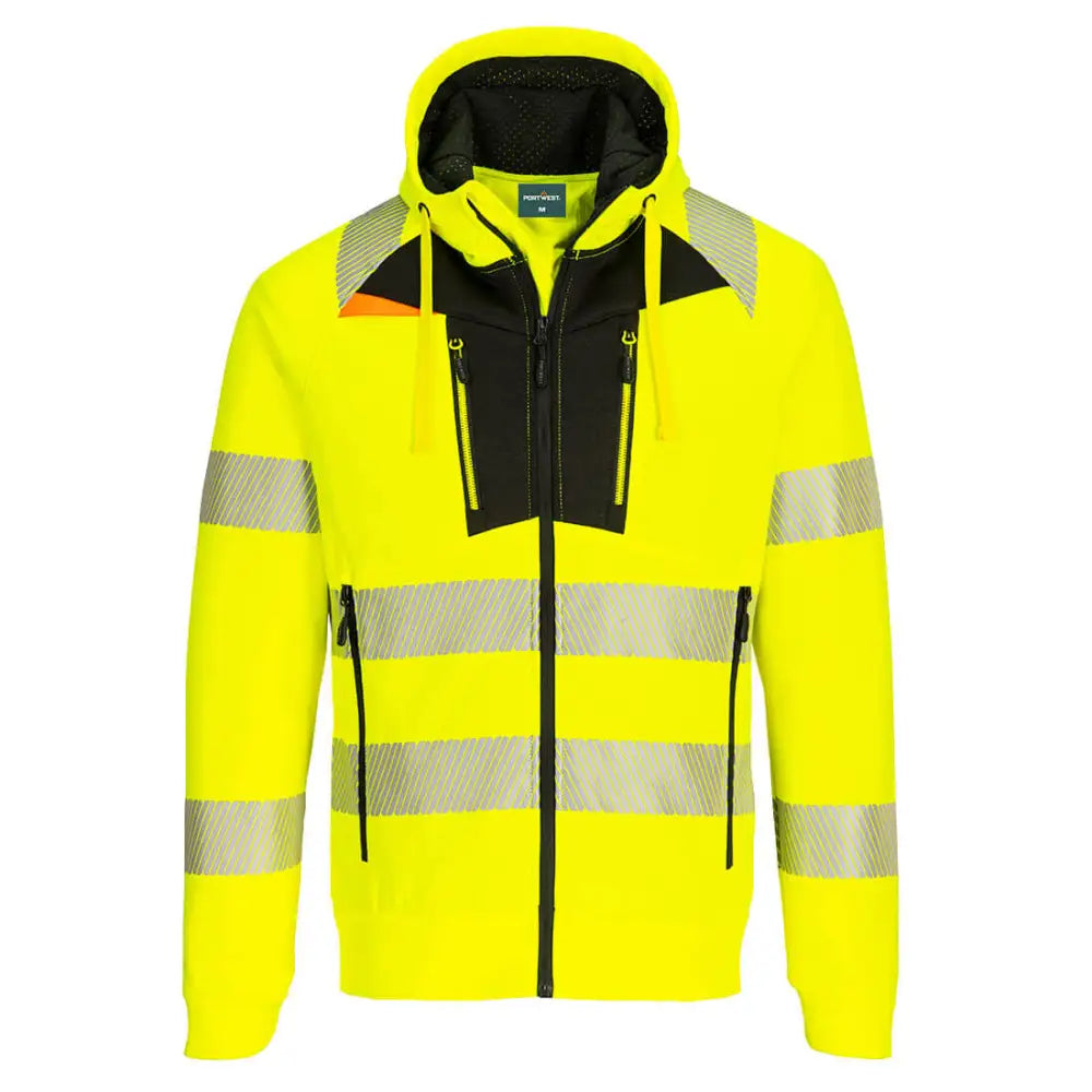 Portwest DX4 Hi-Vis Hoodie - Yellow/Black / 4XL
