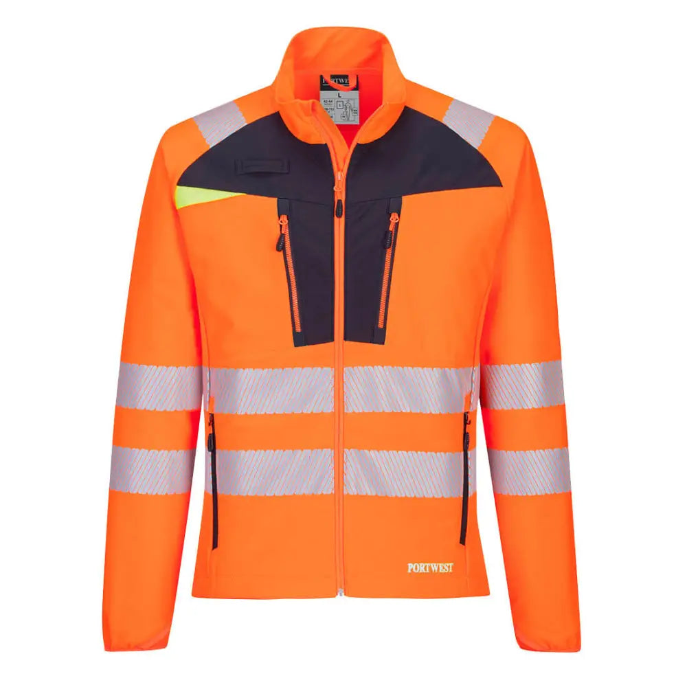 Portwest DX4 Hi-Vis Lightweight Mid Layer - Orange/Black / 4XL