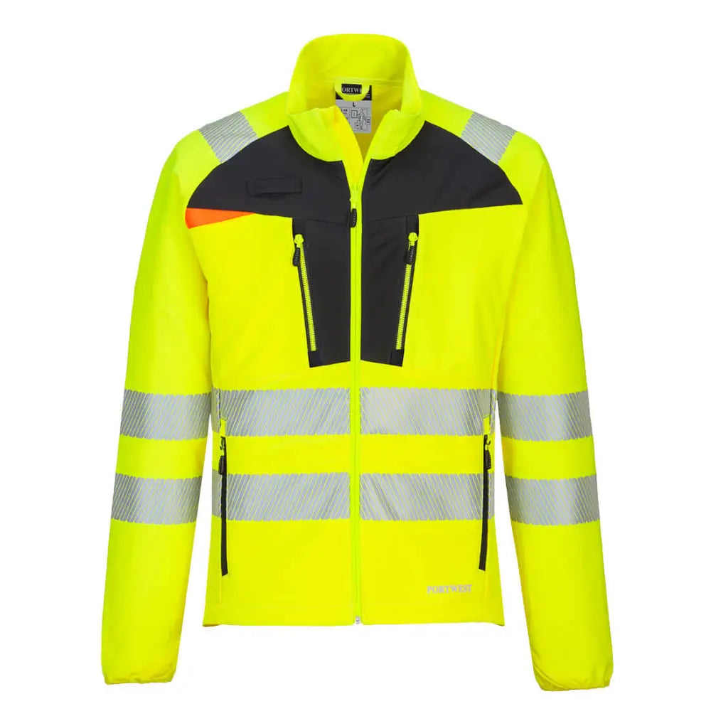 Portwest DX4 Hi-Vis Lightweight Mid Layer - Yellow/Black / 4XL