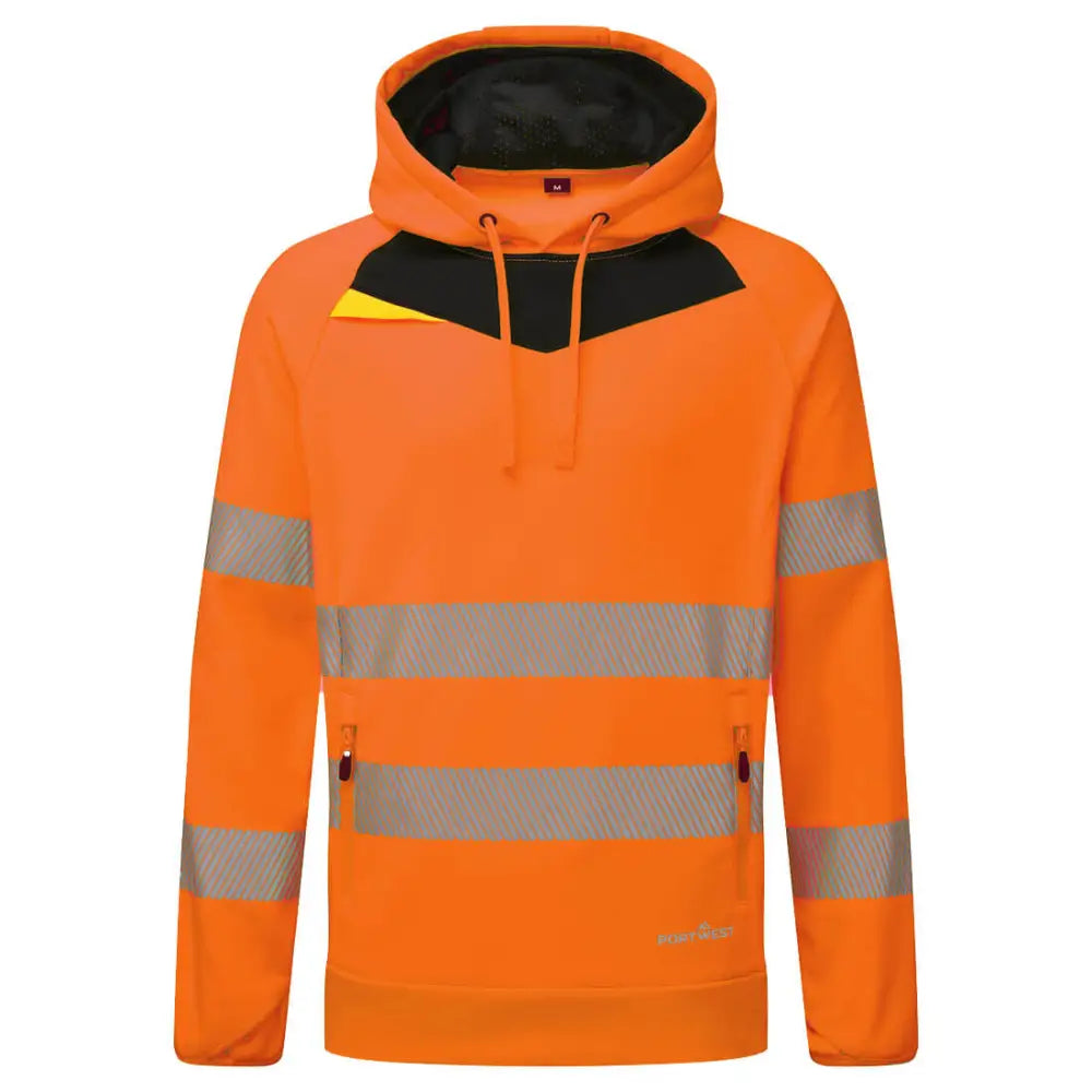 Portwest DX4 Hi-Vis Overhead Hoodie - Orange/Black / 4XL