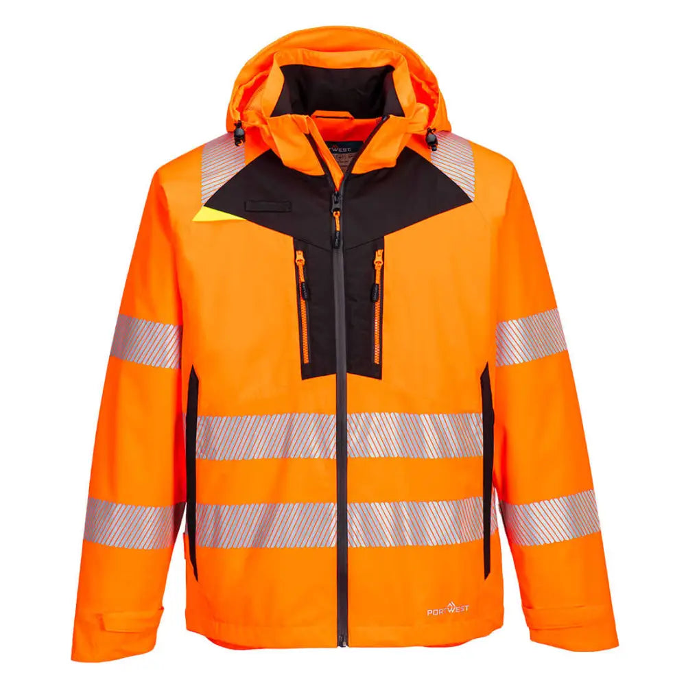 Portwest DX4 Hi-Vis Rain Jacket - Orange / 4XL