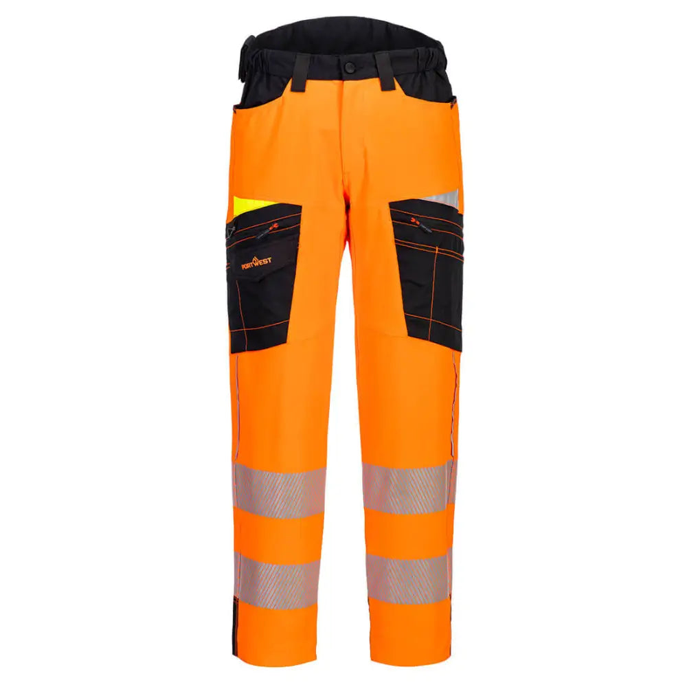 Portwest DX4 Hi-Vis Service Trousers - Orange/Black / 28