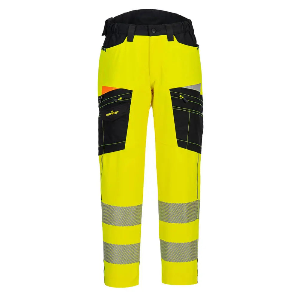 Portwest DX4 Hi-Vis Service Trousers - Yellow/Black / 28