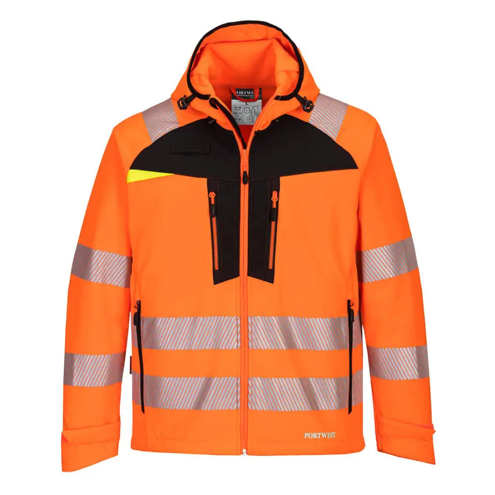 Portwest DX4 Hi-Vis Softshell (3L) - Orange/Black / 4XL