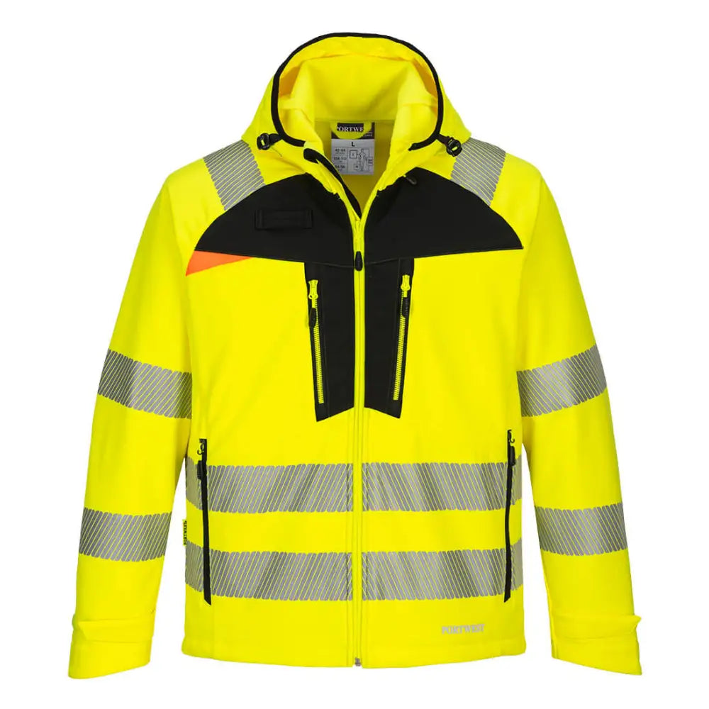 Portwest DX4 Hi-Vis Softshell (3L) - Yellow/Black / 4XL