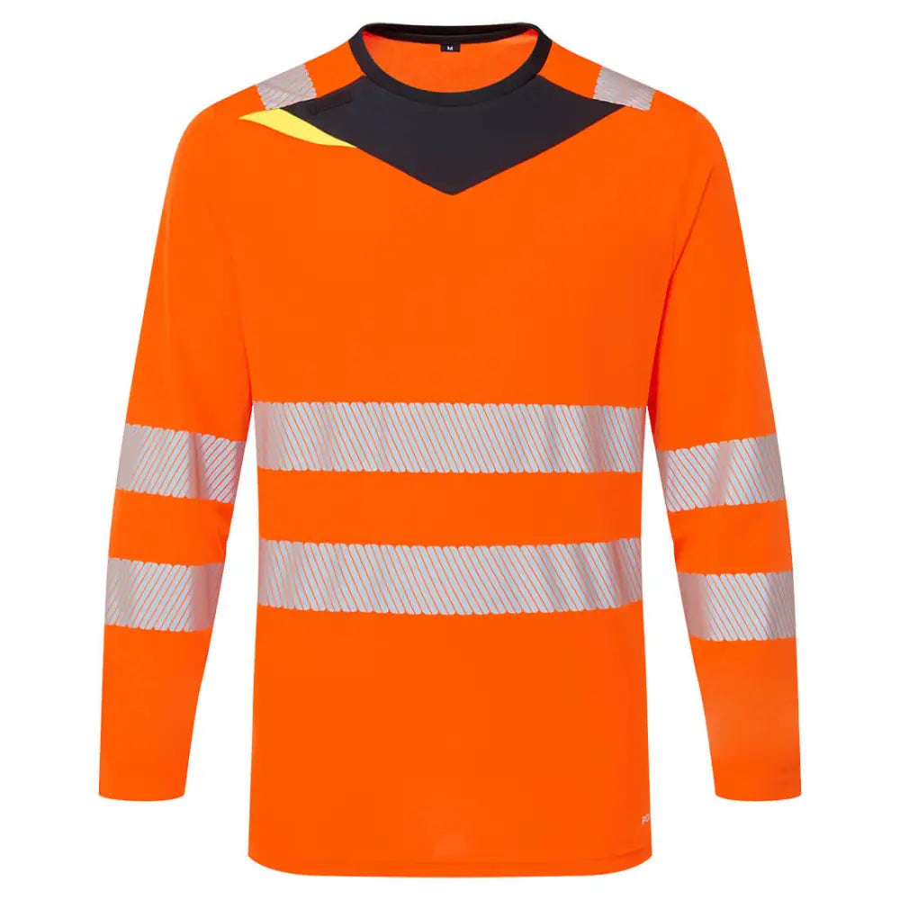 Portwest DX4 Hi-Vis T-Shirt L/S - Orange/Black / 4XL