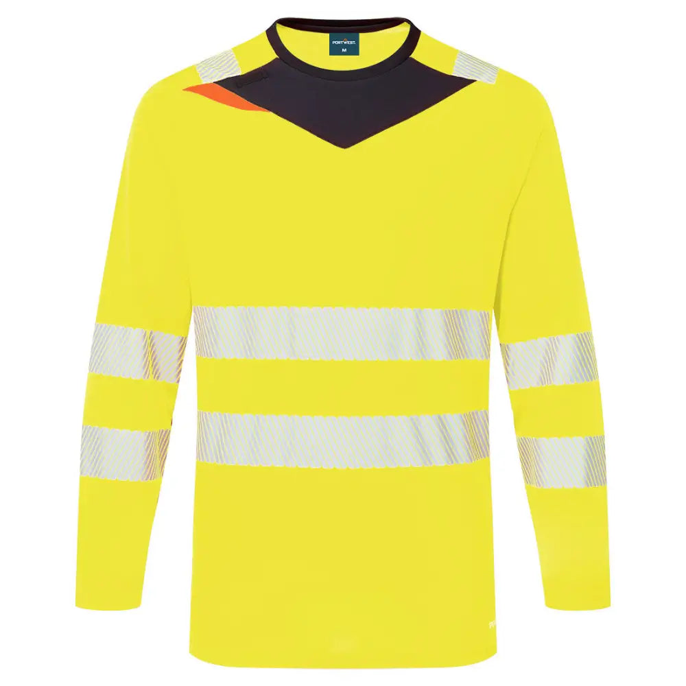 Portwest DX4 Hi-Vis T-Shirt L/S - Yellow/Black / 4XL