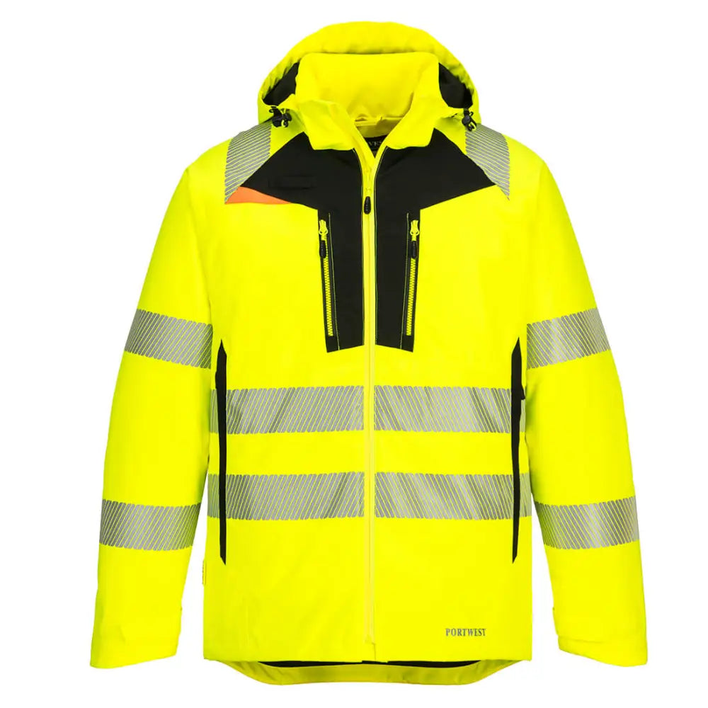 Portwest DX4 Hi-Vis Winter Jacket - Yellow/Black / 4XL