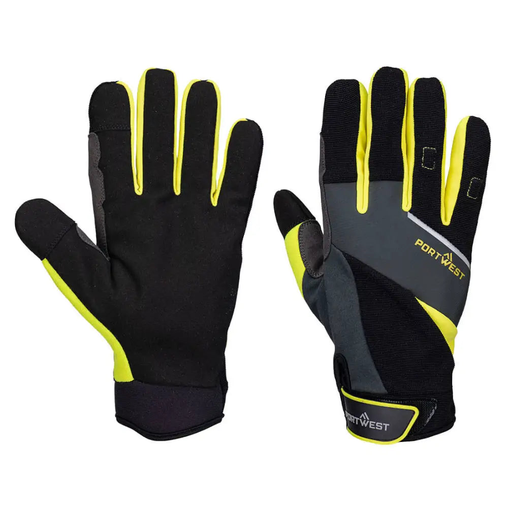 Portwest DX4 LR Cut Glove - Black/Yellow / L