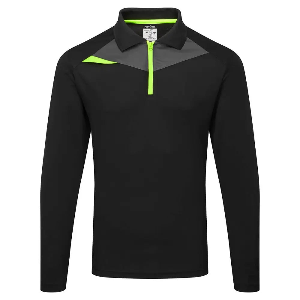Portwest DX4 Polo Shirt L/S - Black / L