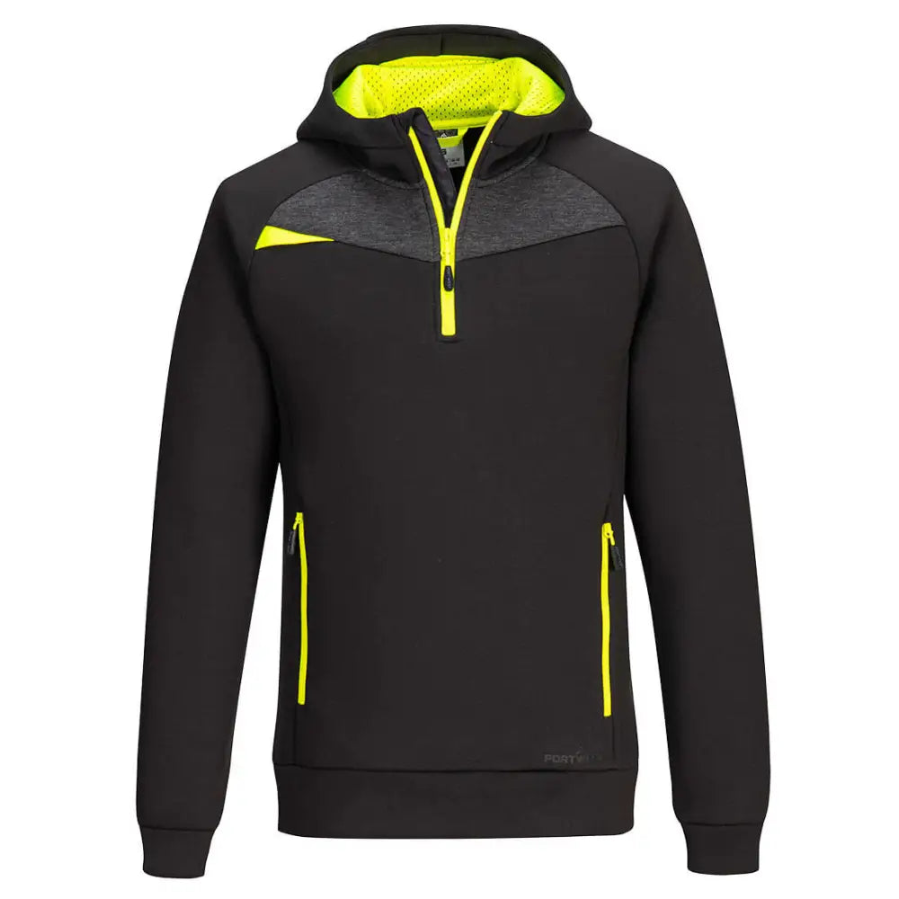 Portwest DX4 Quarter Zip Hoodie - Black / L